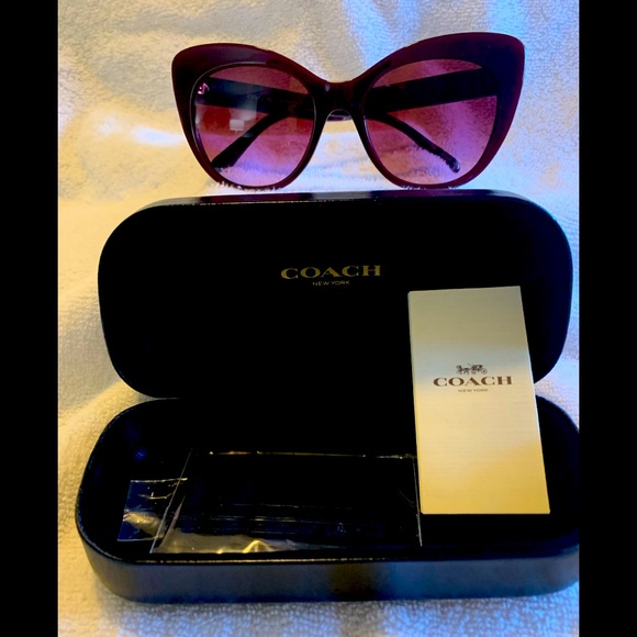 Coach Accessories - NWT Coach Oxblood Burgundy Gradient Cat eye Sunglasses 100% UV protection